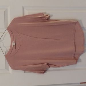 Neutral Pink Fold over Tee